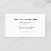 Moderner Minimalistischer Black Cupcake Pink Candy Visitenkarte (Rückseite)