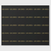 Moderner Minimalistischer Black Gold Beruflich Tre Geschenkpapier (Flach)