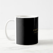Moderner Minimalistischer Black Gold Beruflich Tre Kaffeetasse (Links)