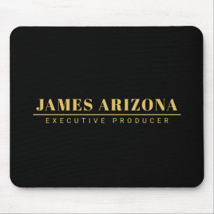 Moderner Minimalistischer Black Gold Beruflich Tre Mousepad
