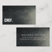 Moderner Minimalistischer Blackboard-Koch Beruflic Visitenkarte (Vorne/Hinten)