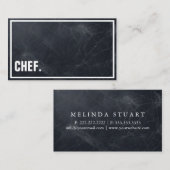 Moderner Minimalistischer Blackboard-Koch Beruflic Visitenkarte (Vorne/Hinten)