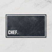 Moderner Minimalistischer Blackboard-Koch Beruflic Visitenkarte (Vorderseite)