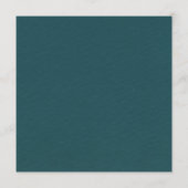 Moderner Minimalistischer Blauer Palmenblättertisc Menükarte (Rückseite)