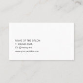 Moderner Minimalistischer Blauer Weißhaarstil Visitenkarte (Rückseite)