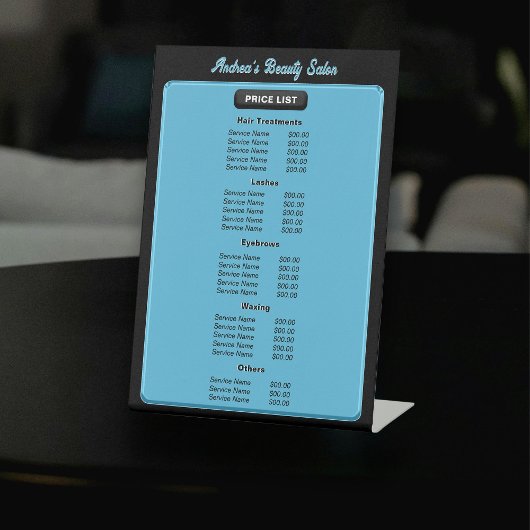 Moderner Minimalistischer Blue Black Moderner Salo Sockelschild