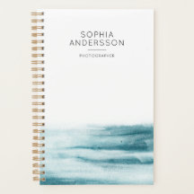 Moderner Minimalistischer Blue Watercolor Ocean Pl