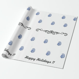 Moderner minimalistischer Blume Geschenkpapier