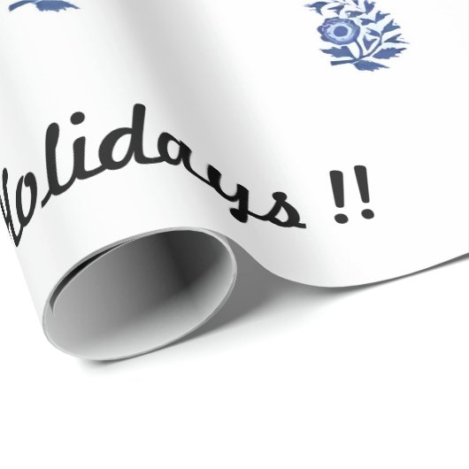 Moderner minimalistischer Blume Geschenkpapier (Rolleneckpunkt)