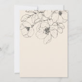 Moderner Minimalistischer Blumenstrauß 60. Geburts Einladung (Rückseite)