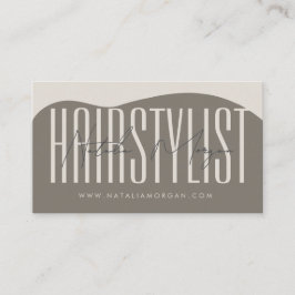 Moderner minimalistischer Boho-Bogen-Friseur Visitenkarte