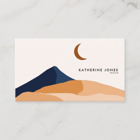 Moderner Minimalistischer Boho Chic Visitenkarte (Vorderseite)