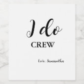 Moderner Minimalistischer Bridesmaid-Vorschlag I m Weinetikett (Einzelnes Label)