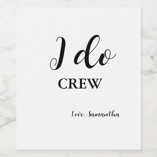 Moderner Minimalistischer Bridesmaid-Vorschlag I m Weinetikett (Einzelnes Label)