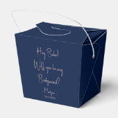 Moderner Minimalistischer Bridesmaid-Vorschlag Scr Geschenkschachtel (Rückseite)