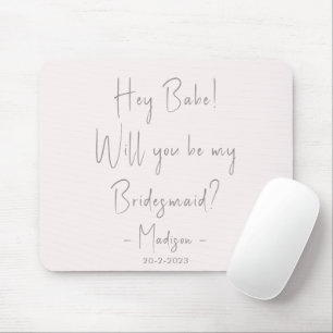 Moderner Minimalistischer Bridesmaid-Vorschlag Scr Mousepad