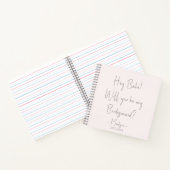 Moderner Minimalistischer Bridesmaid-Vorschlag Scr Notizblock (Innenseite)