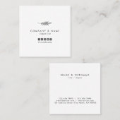 Moderner Minimalistischer Chic-elegantes Quadratische Visitenkarte (Vorne/Hinten)