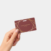 Moderner Minimalistischer Chic-geometrisches Gold Ausweis (Handheld)