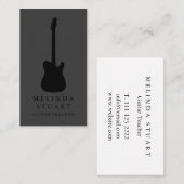 Moderner Minimalistischer Chic Musician Gitarre Le Visitenkarte (Vorne/Hinten)