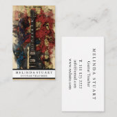 Moderner Minimalistischer Chic Musician Gitarre Le Visitenkarte (Vorne/Hinten)