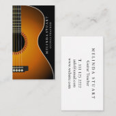 Moderner Minimalistischer Chic Musician Gitarre Le Visitenkarte (Vorne/Hinten)