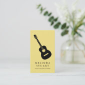 Moderner Minimalistischer Chic Musician Gitarre Le Visitenkarte (Stehend Vorderseite)