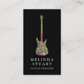 Moderner Minimalistischer Chic Musician Gitarre Le Visitenkarte (Vorderseite)