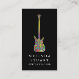 Moderner Minimalistischer Chic Musician Gitarre Le Visitenkarte