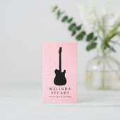 Moderner Minimalistischer Chic Musician Gitarre Le Visitenkarte (Stehend Vorderseite)