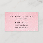 Moderner Minimalistischer Chic Musician Gitarre Le Visitenkarte (Rückseite)