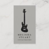 Moderner Minimalistischer Chic Musician Gitarre Le Visitenkarte (Vorderseite)