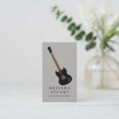 Moderner Minimalistischer Chic Musician Gitarre Le Visitenkarte (Stehend Vorderseite)