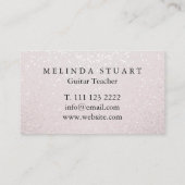 Moderner Minimalistischer Chic Musician Gitarre Le Visitenkarte (Rückseite)