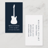 Moderner Minimalistischer Chic Musician Gitarre Le Visitenkarte (Vorne/Hinten)