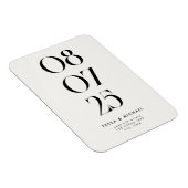 Moderner Minimalistischer Chic Save the Date Magnet (Rechte Seite)