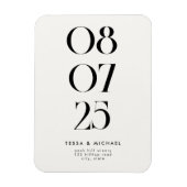 Moderner Minimalistischer Chic Save the Date Magnet (Vertikal)