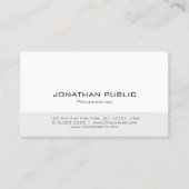 Moderner Minimalistischer Chic Sleek Schlicht Beru Visitenkarte (Vorderseite)