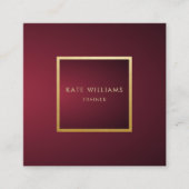 Moderner Minimalistischer Chic-violetter Quadratische Visitenkarte (Vorderseite)