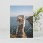 Moderner Minimalistischer Classic Full Foto Abschl Einladung (Stehend Vorderseite)