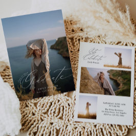 Moderner Minimalistischer Classic Full Foto Abschl Einladung