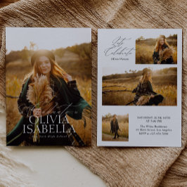 Moderner Minimalistischer Classic Full Foto Abschl Einladung