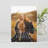 Moderner Minimalistischer Classic Full Foto Abschl Einladung (Stehend Vorderseite)