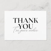 Moderner Minimalistischer Coupon für kleine Untern Dankeskarte (Rückseite)