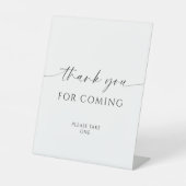 Moderner Minimalistischer Dank für das kommende Ab Sockelschild (Vorderseite)
