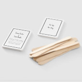Moderner minimalistischer doppelseitiger Hochzeits Fächer (Non-assembled)