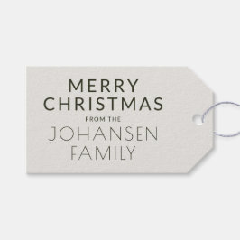 Moderner Minimalistischer, dunkelgrüner Urlaub "HO Geschenkanhänger