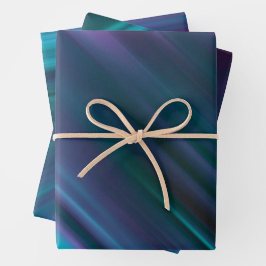 Moderner Minimalistischer, dunkler, metallischer R Geschenkpapier Set (Beispiel)