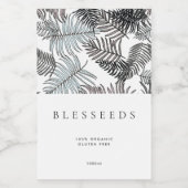 Moderner Minimalistischer dunkler Sommer Bio Lebensmitteletikett (Einzelnes Label)