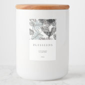 Moderner Minimalistischer dunkler Sommer Bio Lebensmitteletikett (Vorderseite)